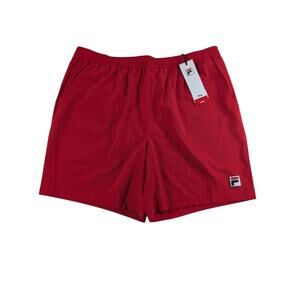 Fila Tennis Essentials 7" Woven F Box Logo Shorts Red Men's Size XL TM31D338-622